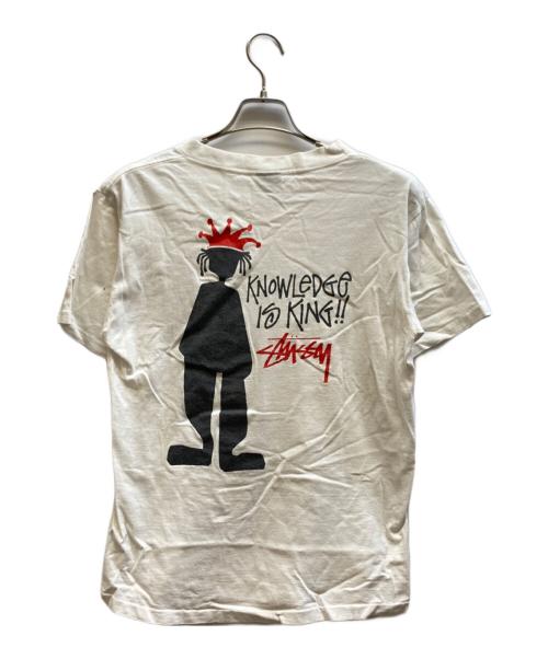 stussy（ステューシー）stussy (ステューシー) シャドーマンプリントTシャツ ホワイト サイズ:Mの古着・服飾アイテム