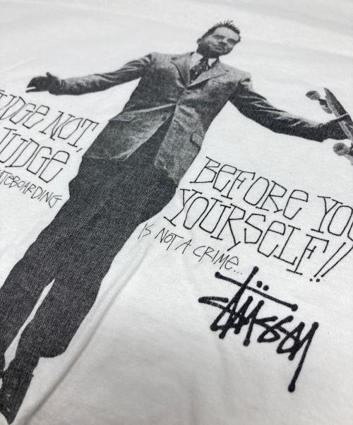 stussy（ステューシー）stussy (ステューシー) プリントTシャツ/Nixon Photo Tee  ホワイト サイズ:Lの古着・服飾アイテム