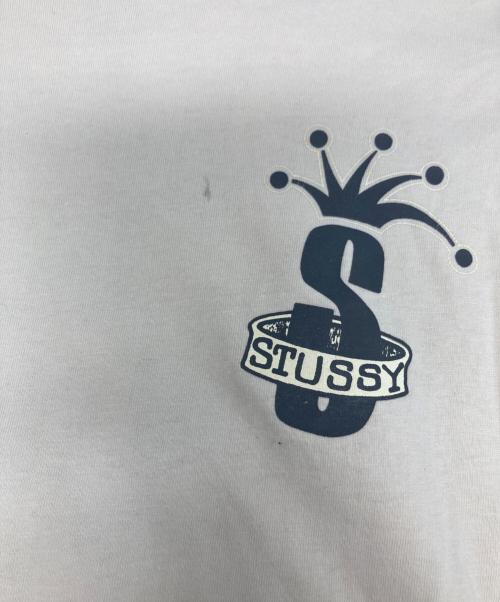 stussy（ステューシー）stussy (ステューシー) ビッグクラウンプリントTシャツ ベージュ サイズ:-の古着・服飾アイテム