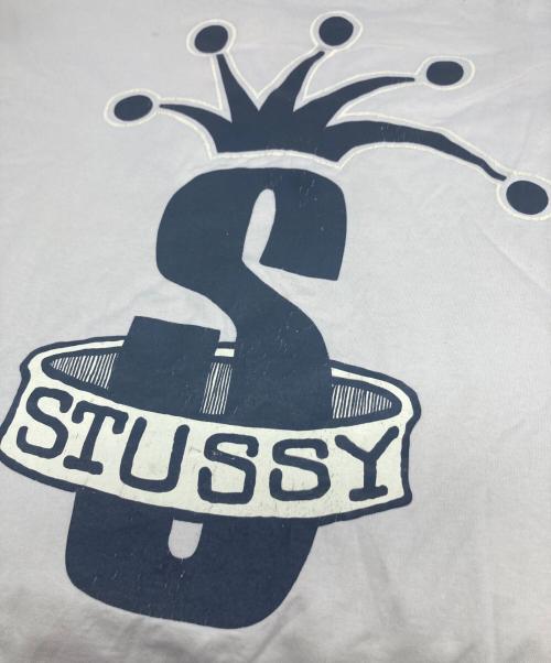 stussy（ステューシー）stussy (ステューシー) ビッグクラウンプリントTシャツ ベージュ サイズ:-の古着・服飾アイテム