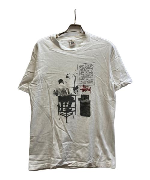 stussy（ステューシー）stussy (ステューシー) プリントTシャツ/JOMBO Tee ホワイト サイズ:Mの古着・服飾アイテム