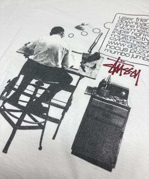stussy（ステューシー）stussy (ステューシー) プリントTシャツ/JOMBO Tee ホワイト サイズ:Mの古着・服飾アイテム