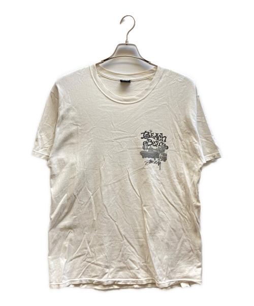 stussy（ステューシー）stussy (ステューシー) プリントTシャツ ホワイト サイズ:Lの古着・服飾アイテム