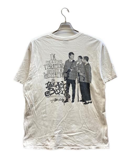 stussy（ステューシー）stussy (ステューシー) プリントTシャツ ホワイト サイズ:Lの古着・服飾アイテム