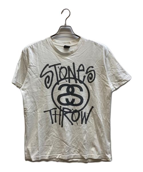 stussy（ステューシー）stussy (ステューシー) プリントTシャツ ホワイト サイズ:Lの古着・服飾アイテム