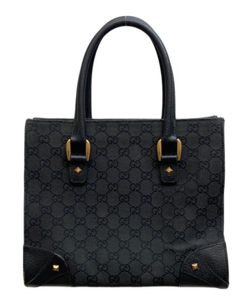 GUCCI（グッチ）GUCCI (グッチ) GGキャンバストートバッグ ブラックの古着・服飾アイテム