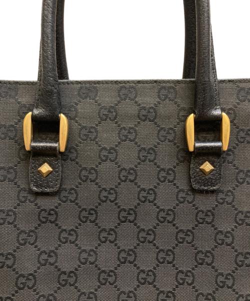 GUCCI（グッチ）GUCCI (グッチ) GGキャンバストートバッグ ブラックの古着・服飾アイテム