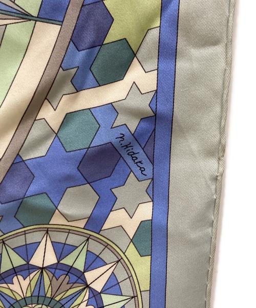 HERMES（エルメス）HERMES (エルメス) シルクスカーフ ブルーの古着・服飾アイテム