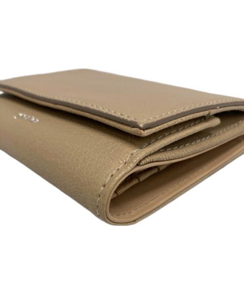 genten（ゲンテン）genten (ゲンテン) フレスコ 二つ折り財布 / 44311-40 ベージュの古着・服飾アイテム