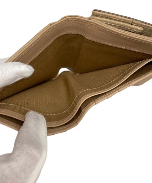 genten（ゲンテン）genten (ゲンテン) フレスコ 二つ折り財布 / 44311-40 ベージュの古着・服飾アイテム