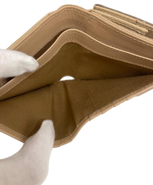 genten（ゲンテン）genten (ゲンテン) フレスコ 二つ折り財布 / 44311-40 ベージュの古着・服飾アイテム