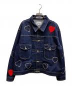 CHAH CHAHチャーチャー）の古着「CC HAPPY DENIM TRUCKER JACKET」｜インディゴ