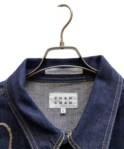 CHAH CHAH（チャーチャー）CHAH CHAH (チャーチャー) CC HAPPY DENIM TRUCKER JACKET インディゴ サイズ:Lの古着・服飾アイテム