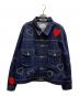 CHAH CHAH（チャーチャー）の古着「CC HAPPY DENIM TRUCKER JACKET」｜インディゴ
