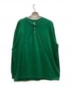blurhms ROOTSTOCKブラームスルーツストック）の古着「ヘンリーネック長袖カットソー」｜グリーン