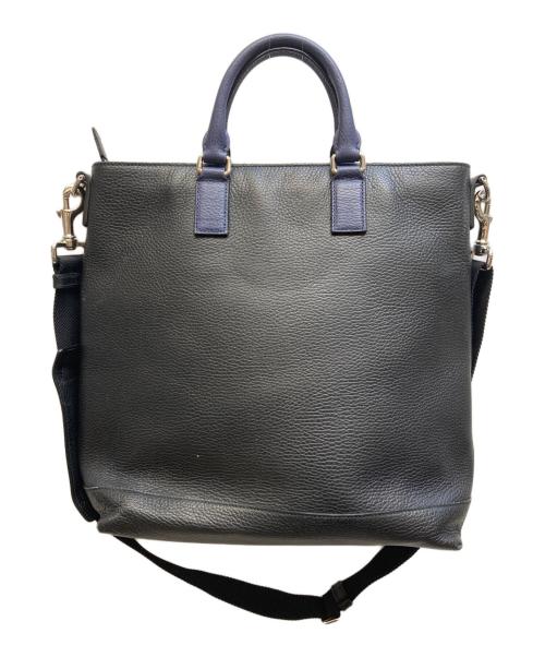 GUCCI（グッチ）GUCCI (グッチ) コスモポリス レザートートバッグ ネイビー×ブラックの古着・服飾アイテム
