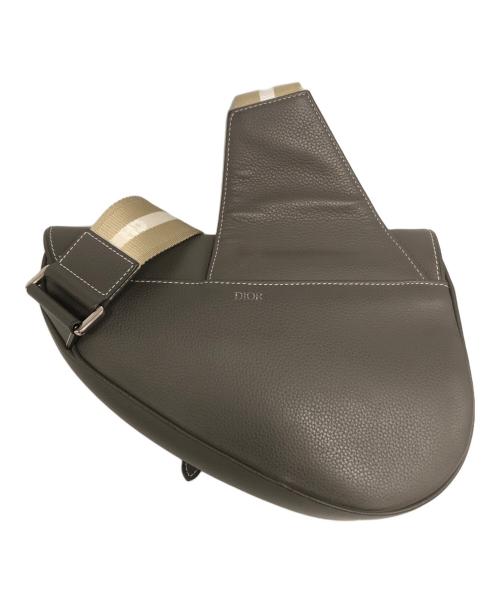 Christian Dior（クリスチャン ディオール）Christian Dior (クリスチャン ディオール) レザーサドルバッグ グレーの古着・服飾アイテム