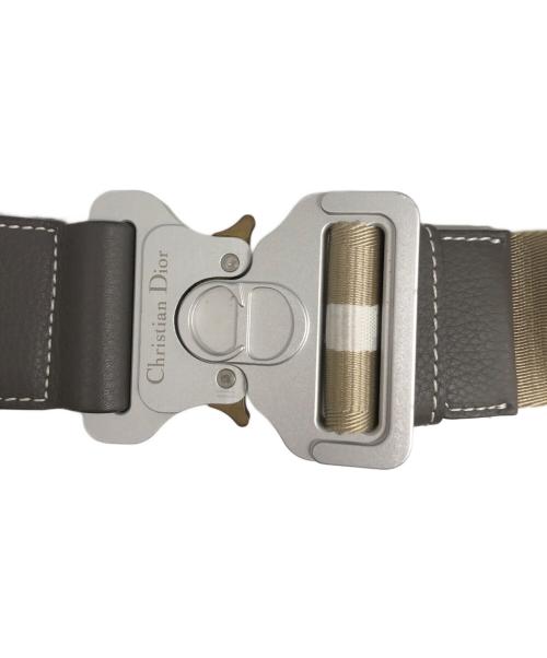 Christian Dior（クリスチャン ディオール）Christian Dior (クリスチャン ディオール) レザーサドルバッグ グレーの古着・服飾アイテム