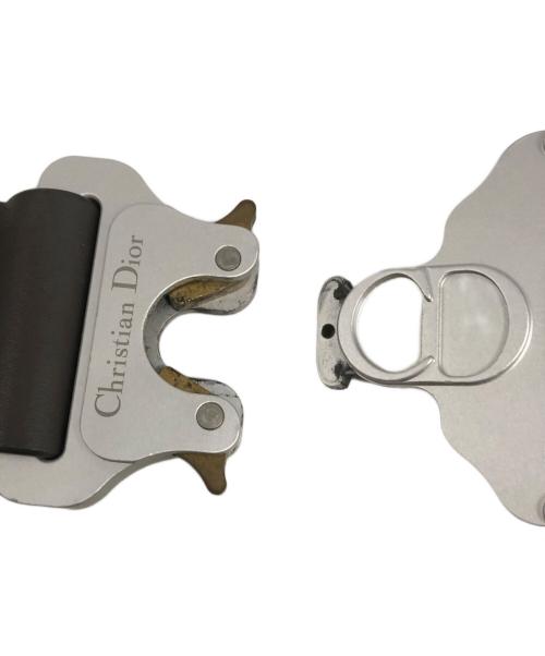 Christian Dior（クリスチャン ディオール）Christian Dior (クリスチャン ディオール) レザーサドルバッグ グレーの古着・服飾アイテム