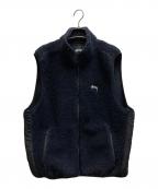 stussyステューシー）の古着「Block Sherpa Vest」｜ブラック