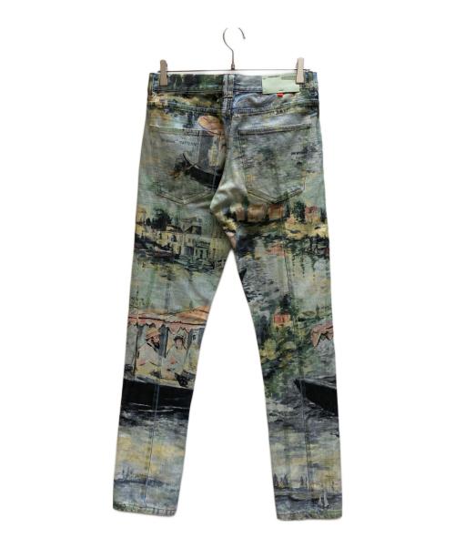 OFFWHITE（オフホワイト）OFFWHITE (オフホワイト) モネ総柄デニムパンツ マルチカラー サイズ:W30の古着・服飾アイテム