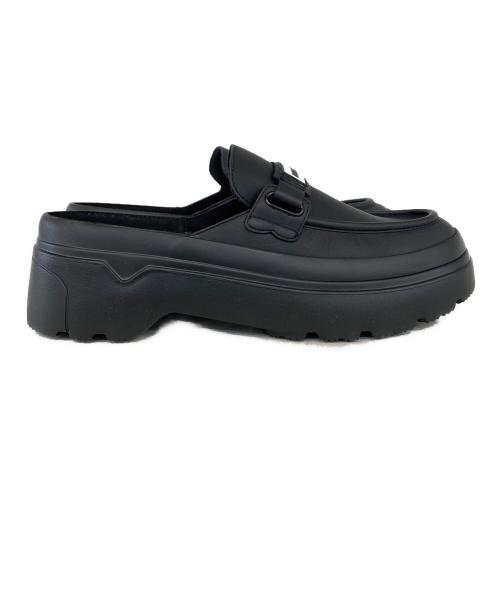 HUNTER（ハンター）HUNTER (ハンター) Adam et Rope (アダム エ ロペ) 別注 ローファーミュール ブラック サイズ:UK8の古着・服飾アイテム