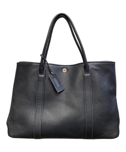 BARNEYS NEWYORK（バーニーズ・ニューヨーク）BARNEYS NEWYORK (バーニーズ・ニューヨーク) レザートートバッグ ブラックの古着・服飾アイテム