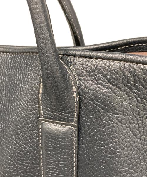 BARNEYS NEWYORK（バーニーズ・ニューヨーク）BARNEYS NEWYORK (バーニーズ・ニューヨーク) レザートートバッグ ブラックの古着・服飾アイテム