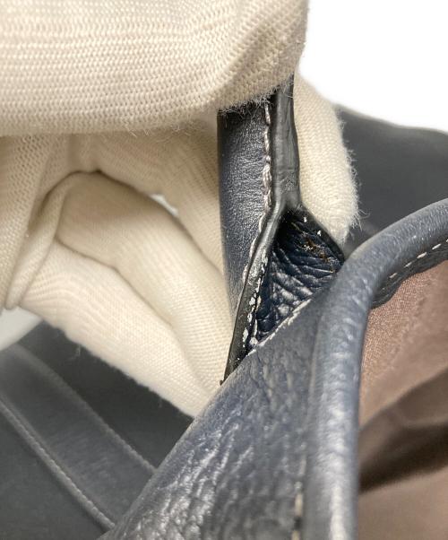 BARNEYS NEWYORK（バーニーズ・ニューヨーク）BARNEYS NEWYORK (バーニーズ・ニューヨーク) レザートートバッグ ブラックの古着・服飾アイテム