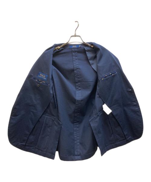 POLO RALPH LAUREN（ポロ・ラルフローレン）POLO RALPH LAUREN (ポロ・ラルフローレン) コットンテーラードジャケット ネイビー サイズ:XSの古着・服飾アイテム