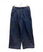 My Beautiful Landletマイビューティフルランドレット）の古着「ワイドデニムパンツ」｜インディゴ