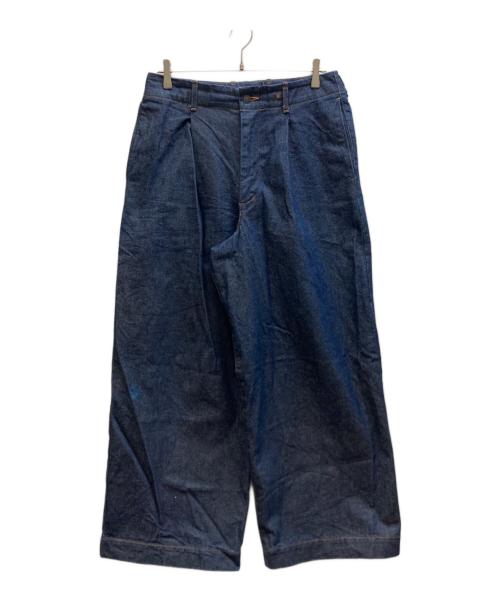 My Beautiful Landlet（マイビューティフルランドレット）My Beautiful Landlet (マイビューティフルランドレット) ワイドデニムパンツ インディゴ サイズ:1の古着・服飾アイテム