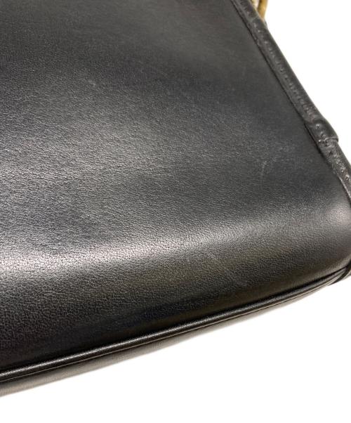 COACH（コーチ）COACH (コーチ) レザーショルダーバッグ ブラックの古着・服飾アイテム