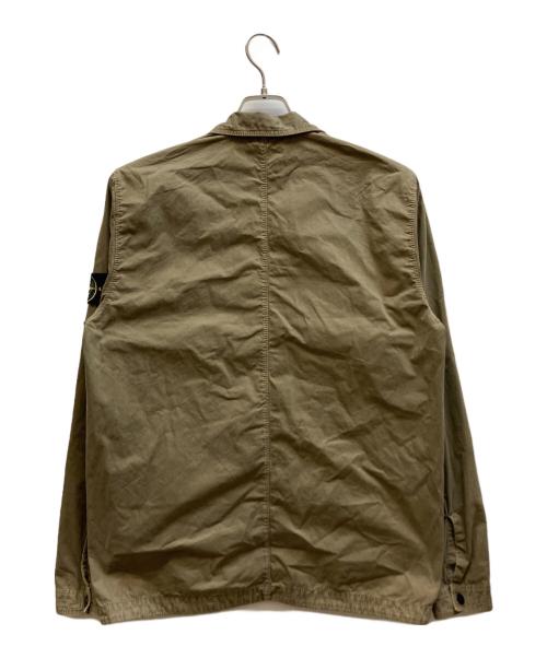 STONE ISLAND（ストーンアイランド）STONE ISLAND (ストーンアイランド) GARMENT DYED TWIN POCKET OVERSHIRT カーキ サイズ:Mの古着・服飾アイテム