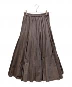 mizuiro-indミズイロインド）の古着「コットンフレアスカート」｜ブラウン