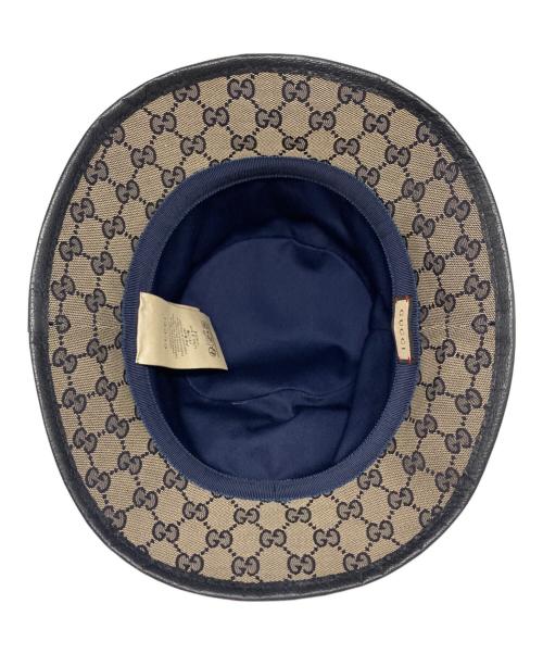 GUCCI（グッチ）GUCCI (グッチ) GGキャンバス バケットハット ブラウン サイズ:Lの古着・服飾アイテム