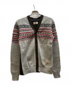 COMME des GARCONS HOMMEコムデギャルソン オム）の古着「ニットカーディガン」｜ブラウン×グレー