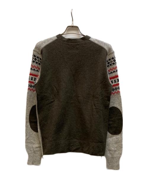 COMME des GARCONS HOMME（コムデギャルソン オム）COMME des GARCONS HOMME (コムデギャルソン オム) ニットカーディガン ブラウン×グレー サイズ:Sの古着・服飾アイテム