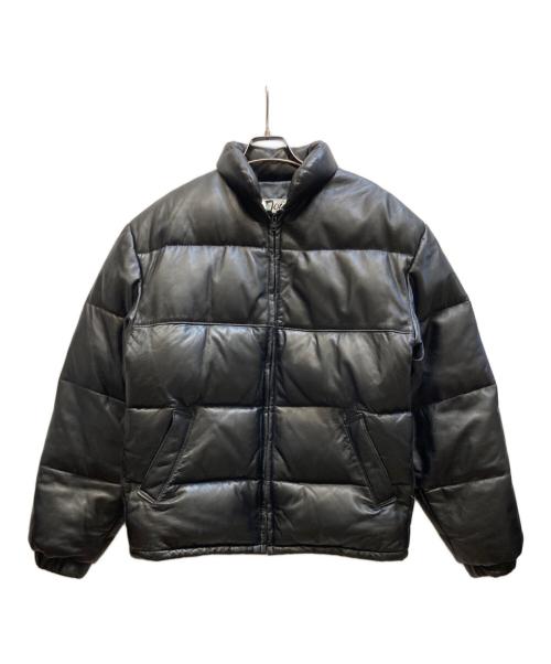 Schott（ショット）Schott (ショット) レザーダウンジャケット ブラック サイズ:40の古着・服飾アイテム