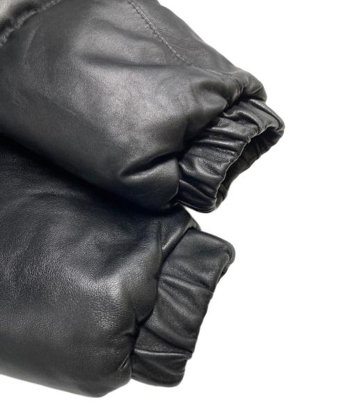 Schott（ショット）Schott (ショット) レザーダウンジャケット ブラック サイズ:40の古着・服飾アイテム