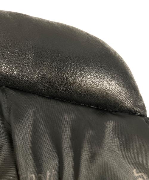 Schott（ショット）Schott (ショット) レザーダウンジャケット ブラック サイズ:40の古着・服飾アイテム