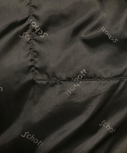 Schott（ショット）Schott (ショット) レザーダウンジャケット ブラック サイズ:40の古着・服飾アイテム