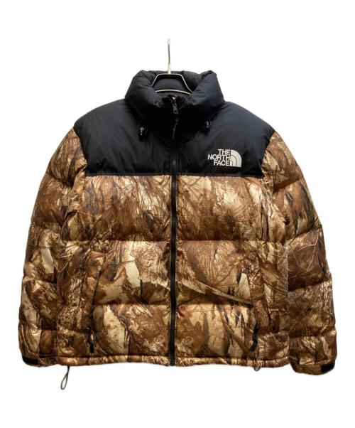 THE NORTH FACE（ザ ノース フェイス）THE NORTH FACE (ザ ノース フェイス) ノベルティ ヌプシジャケット ブラック×ブラウン サイズ:Sの古着・服飾アイテム