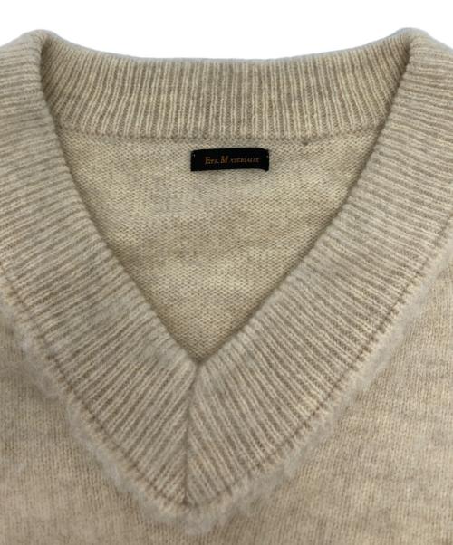 Ets MATERIAUX（マテリオ）Ets MATERIAUX (マテリオ) シャギー Vネック ニット/25080300995040 ベージュ サイズ:Lの古着・服飾アイテム