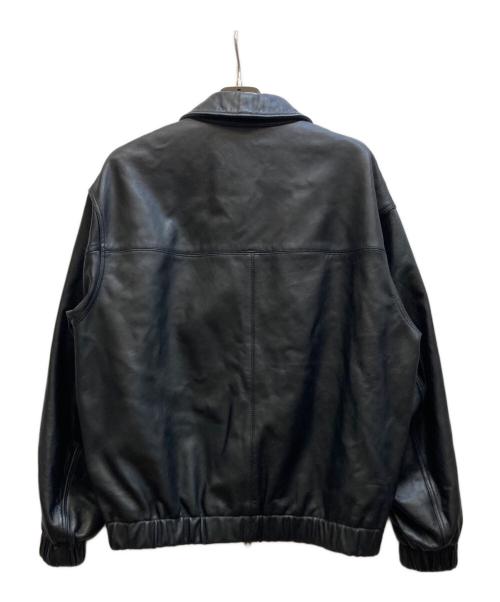 EDIFICE（エディフィス）EDIFICE (エディフィス) A2 レザーショートブルゾン ブラック サイズ:Lの古着・服飾アイテム