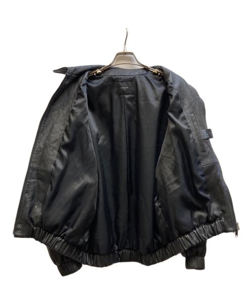 EDIFICE（エディフィス）EDIFICE (エディフィス) A2 レザーショートブルゾン ブラック サイズ:Lの古着・服飾アイテム