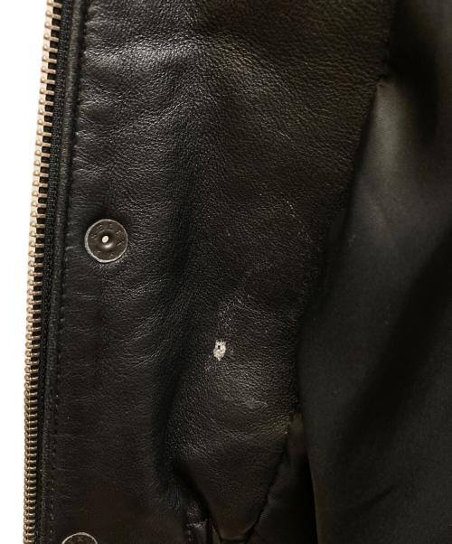 EDIFICE（エディフィス）EDIFICE (エディフィス) A2 レザーショートブルゾン ブラック サイズ:Lの古着・服飾アイテム