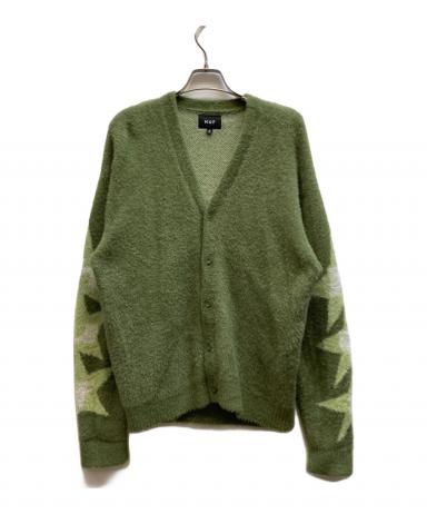 HUF　ハフ　シャギー　カーディガン　茶色　緑　女性　タバコ 　ニット　L 3023008419572428_01_5753w.jpeg
