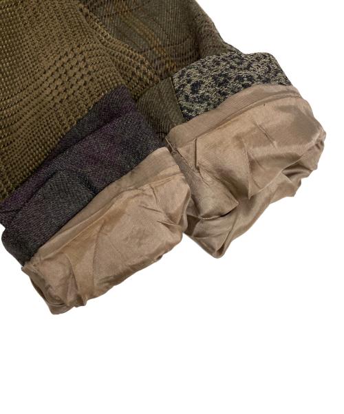 ETRO（エトロ）ETRO (エトロ) 異素材切替テーラードジャケット ブラウン サイズ:48の古着・服飾アイテム