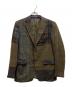 ETRO（エトロ）の古着「異素材切替テーラードジャケット」｜ブラウン